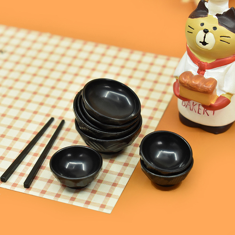 Kids Toys Kitchen Set - طبق عشاء مصغر ووعاء عيدان طعام