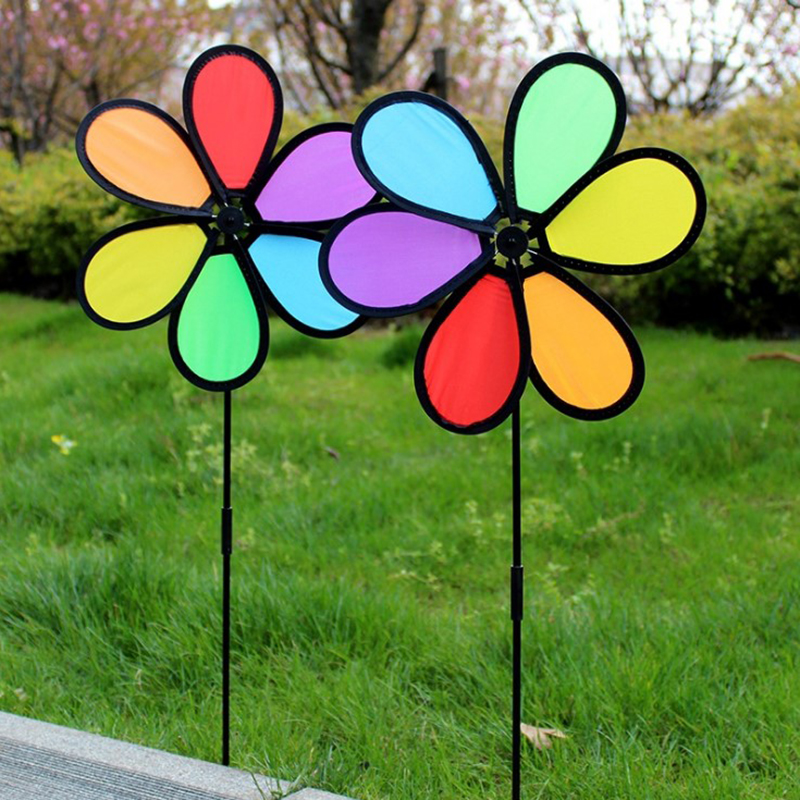 Kids Yard Toys - 【M】قطعة واحدة من طاحونة الهواء الملونة،