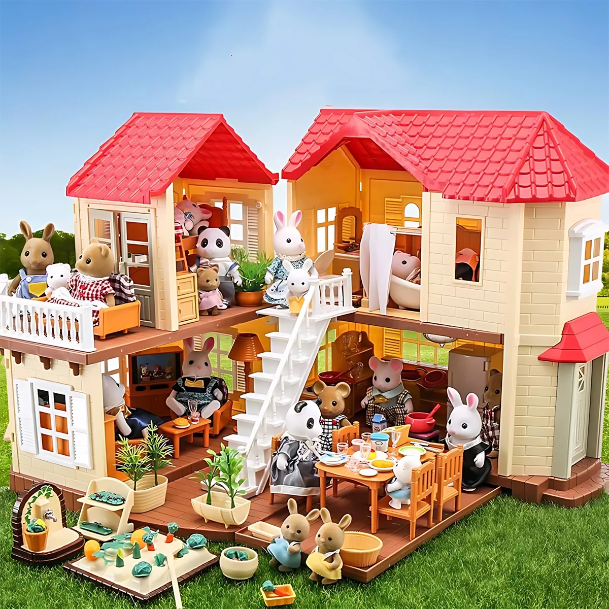 Kids Toys Kitchen Set - أثاث مصغر بمقياس 1:12 لبيت الدمى،